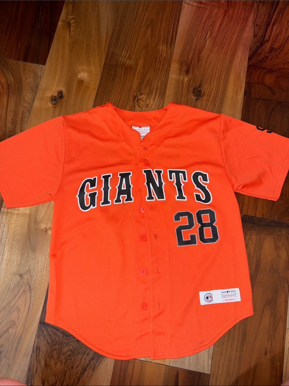 Genuine Merchandise Orange GIANTS #28 Kids Jersey